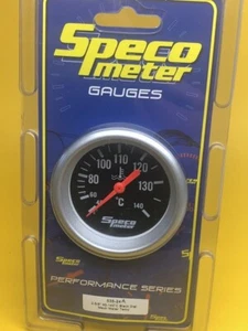 Mechanical water temperature gauge kit 40-120 C Speco 2-5/8" black 535-24A 12' - Picture 1 of 3