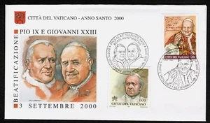 VATICANO ANNO SANTO 2000 BEATIFICAZIONE PIO IX E GIOVANNI XXIII BUSTA FDC - Foto 1 di 1