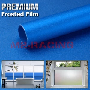 4"x8" Sample Blue Frosted Film Glass Bathroom Window Security Privacy Sticker - Picture 1 of 5