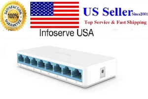 MERCURY  S108 Network Gigabit Switch 8 Port  100Mbps Ethernet Lan Switch, USA* - Picture 1 of 4