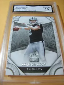 CONNOR COOK RAIDERS 2016 CROWN ROYALE PREFERRED ROOKIE RC # 85 GRADED 10 L@@@K - Picture 1 of 1