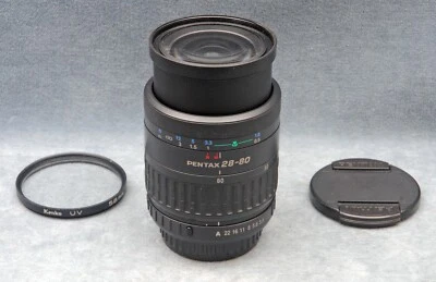 SMC PENTAX-FA F3.5-5.6 28-80MM CAMERA LENS W/FILTER & CAPS - BLACK - USA SELLER - Image 1 of 2