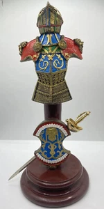 Medieval Spanish Armor Figurine With Toledo Spanish Rapier Sword Letter Opener - Picture 1 of 7