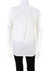 Dorothee Schumacher Womens Contrast Knit Poplin Shirt Blouse White Size 1