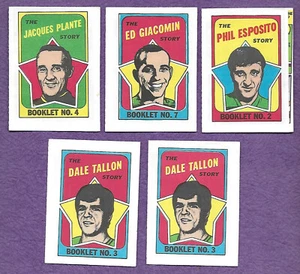 1971 Topps Hockey Booklets lot of 5 Esposito Giacomin Great Condition - Picture 1 of 2