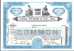 Stock Charles Pfizer & Co., 50 acciones, 1955 - Imagen 1 de 2