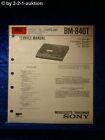 Sony Service Manual Bm 840T (#0902)