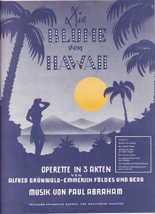Die Blume von Hawaii - Operette in 3 Akten - Klavierauszug - gebraucht - Bild 1 von 3