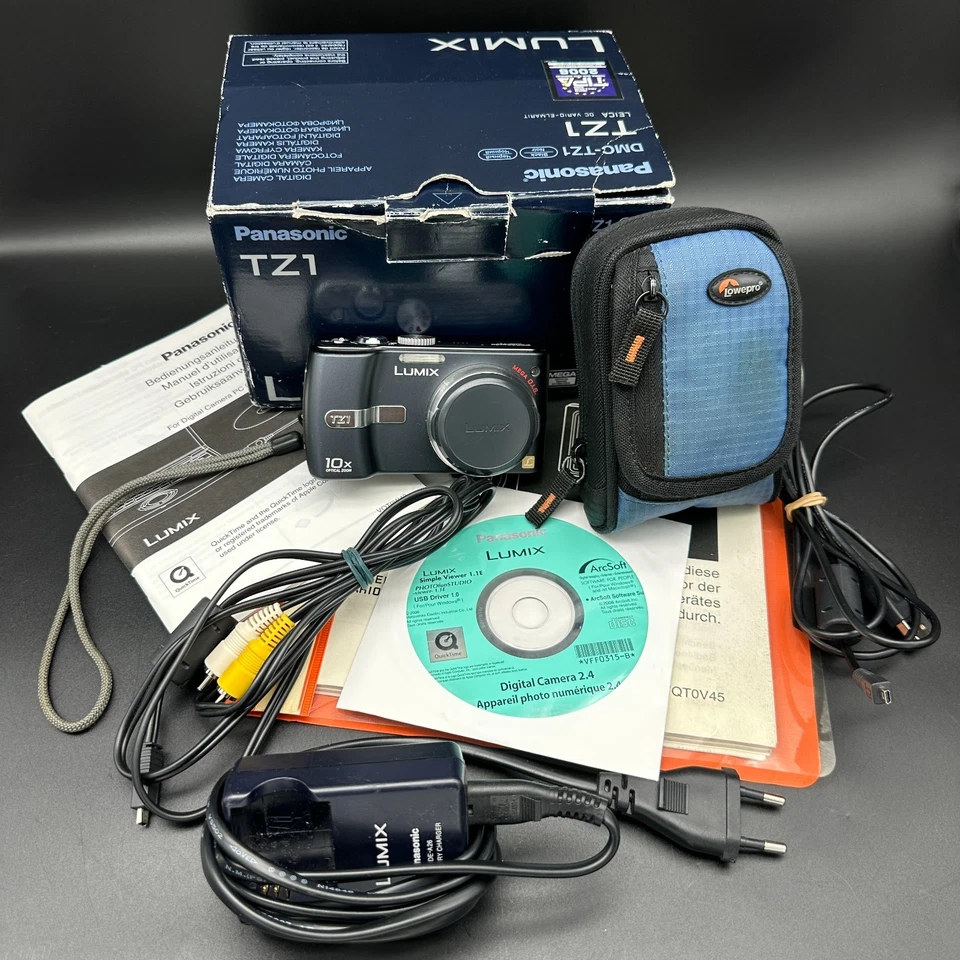 Panasonic Lumix DMC-TZ1 Digitalkamera im Komplettset - TOP Zustand - getestet ✅ - Bild 1 von 4
