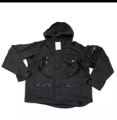 Chaqueta cortavientos Nike X Off-White CL 004 negra con cremallera para hombre talla S nueva con etiquetas DN1749-010 Foto 1 de 4
