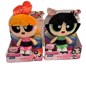 NEW Powerpuff Girls Buttercup ReBelle Blossom Belle Speak to Me Plush Lot Of 2 - Picture 1 of 7