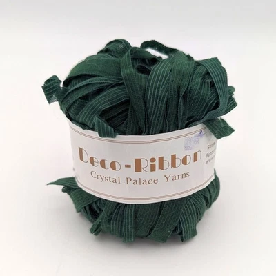 1 madeja de 50 g cinta decorativa cristal palacio hilo color 324 verde oscuro acrílico nailon Foto 1 de 4