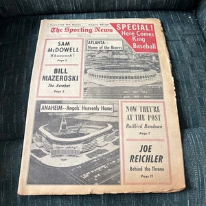 1966 16. April The Sporting News TSN Braves Angels Stadium Zeitung - Bild 1 von 6