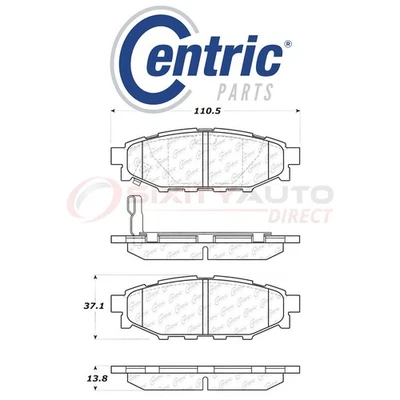 Centric C-TEK Ceramic Disc Brake Pads for 2013-2016 Subaru BRZ 2.0L H4 - Kit ek - Image 1 of 4