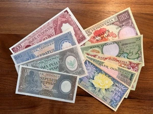 Indonesien - Amazing Set of 9 Uncirculated Banknotes 1958-1963 UNC #0377 - Bild 1 von 3