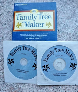 Brøderbund Family Tree Maker New Version 7 -8 CD's & INSTALLATION PROGRAM 9 &11 - Picture 1 of 1