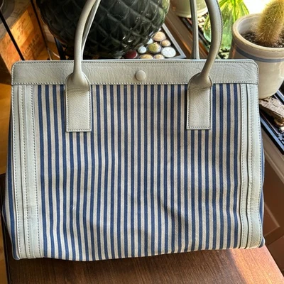 Alberta Di Canio Italy Leather/Suede Shopper Bag Tote - Image 1 of 4