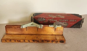 Vintage GEM Folding Mitre Box W/ Original Box - The Alaska Freezer Co. - G0014 - Picture 1 of 16