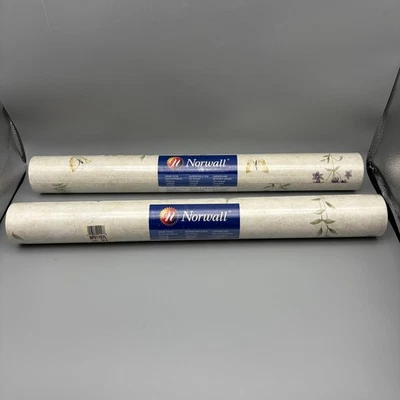 Виниловые обои Norwall 2 рулона SP21157L бабочка с цветочным рисунком предварительно наклеенные моющиеся A - Изображение 1 из 4