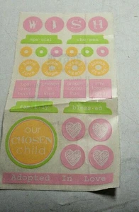 Adesivi Scrapbooking Adozione Adozione Adozione In Love Rosa - Foto 1 di 7