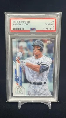 Aaron Judge 2020 Topps On Demand 3D #7 SP Short Print PSA 10 - Image 1 of 2