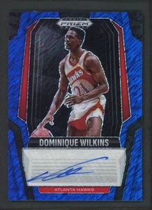 2024-25 DOMINIQUE WILKINS 11/25 AUTO PANINI PRIZM BLACK SHIMMER BLUE AUTOGRAPHS - Picture 1 of 2