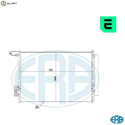 CONDENSER AIR CONDITIONING 667271 FOR FIAT 843 A1.000 1.4L 4cyl 500L - Image 1 of 4