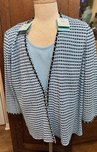 Nuevo con etiquetas Top Ming Wang azul/negro Heritage Fit con carcasa a juego. Borde de cadena talla XL - Imagen 1 de 6