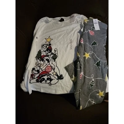 Justicia Navidad Navidad Árbol Conjunto Top Leggings Talla 10 Nuevo Con Etiquetas Foto 1 de 4