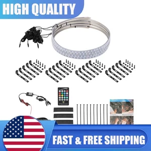 4) 15.5'' RGB Wheel Ring Light LED Kit For Truck Car Rim Light Bluetooth APP - Picture 1 of 14