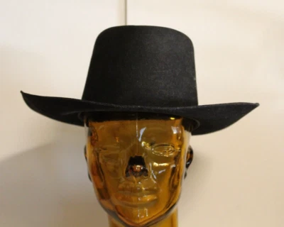 Dynafelt Size 7 1/8 Black Wool Water Repellent Western Cowboy Hat Ace Hysales - Image 1 of 4