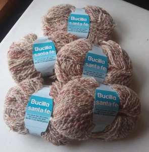 5 Balls Bucilla Santa Fe Yarn #5~Vintage Camel Hair/Cotton/Acrylic/Wool~Quality - Picture 1 of 5