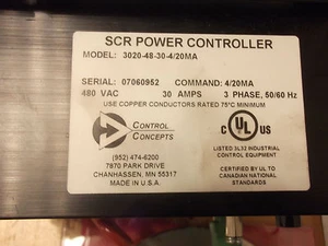 SCR POWER CONTROLLER SET MASTER/SLAVE 3020-48-30-4/20MA NEW FREE SHIPPING - Picture 1 of 9