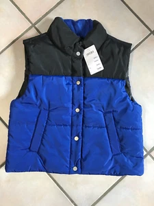 NEU DAMEN-STEPP-WESTE Gr.XS/S/36 s.M. Schwarz/Azur-Blau Druck-Knöpfe 2 Taschen - Bild 1 von 9