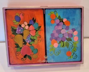 Hallmark Vintage Arbortime Floral Bridge Cartas Doble Baraja Nuevo en Estuche - Imagen 1 de 3