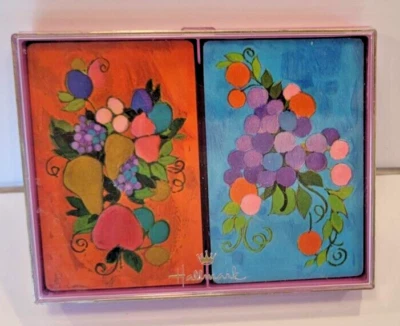 Hallmark винтажный Arbortime цветочный мост игральные карты двойной колоды новый в футляре - Изображение 1 из 3