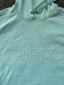 Adidas Youth hoodie size Small logo light mint color - Picture 1 of 6