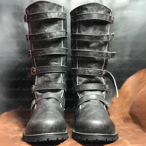 Maßgefertigte graue Vintage Renaissance Stiefel - alle Größen verfügbar - Bild 1 von 4