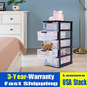 PP Plastic Storage Cabinet 5 Drawers Stackable Clothes Storage Box Organizer HOT - Picture 1 of 12