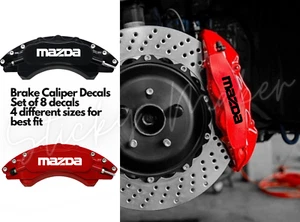 8x Mazda Brake Caliper Decals Vinyl | Mazda Caliper Stickers Brakes Caliper - Picture 1 of 3