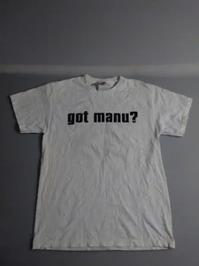 Manu Ginobli T shirt White Black Cotton Got Manu San Antonio Spurs 20 Basketball - Picture 1 of 10