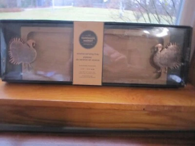Acacia Serving Tray Fall Copper Turkeys Handmade Market Artisan Co Wood  - Image 1 of 4