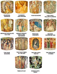 Mucha Paralumi Coordinato Art Nouveau Alphonse Grafica Carta da Parati & Poster - Bild 1 von 15