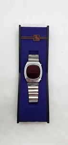 Orologio Vintage NOS Raro Soviet Elektronika 1 Rosso Pulsar Quarzo URSS 1975 Digitale - Foto 1 di 12