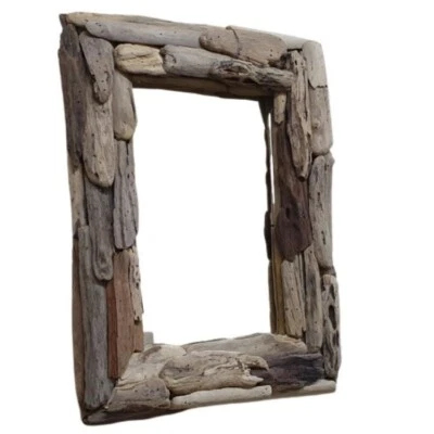 Handmade Rectangular Driftwood Wall Mirror, Coastal theme Mirror. Driftwood wall - Image 1 of 3