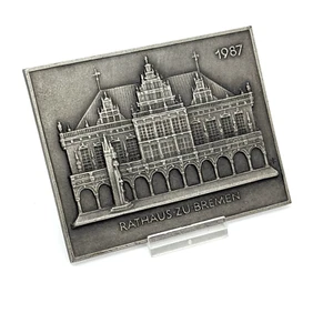 Buderus Gussrelief 1987 – Rathaus zu Bremen – Gedenktafel Wandrelief Eisenplatte - Picture 1 of 10
