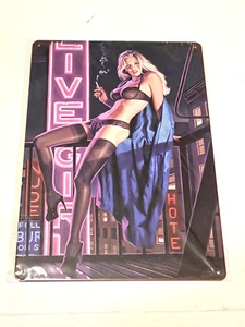 Metal Sign Pin Up Girl 20x30cm 7.8x11.8 inch - Picture 1 of 2