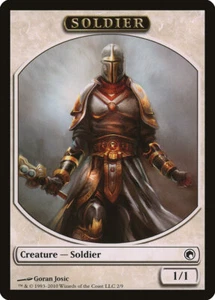 4x TOKEN Soldier SOM #2 Magic English Casi Nuevo/Desjugar tarjeta C común - Imagen 1 de 1