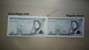 UK England 5 Pounds 1980-87 P.378c AUNC ERROR NOTE RARE - Picture 1 of 3