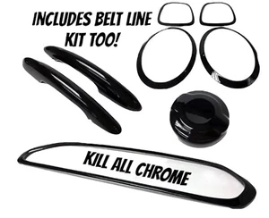 For MINI F56 Cooper S JCW Full DeChrome Gloss Black Out Kit Covers KillAllChrome - Picture 1 of 2